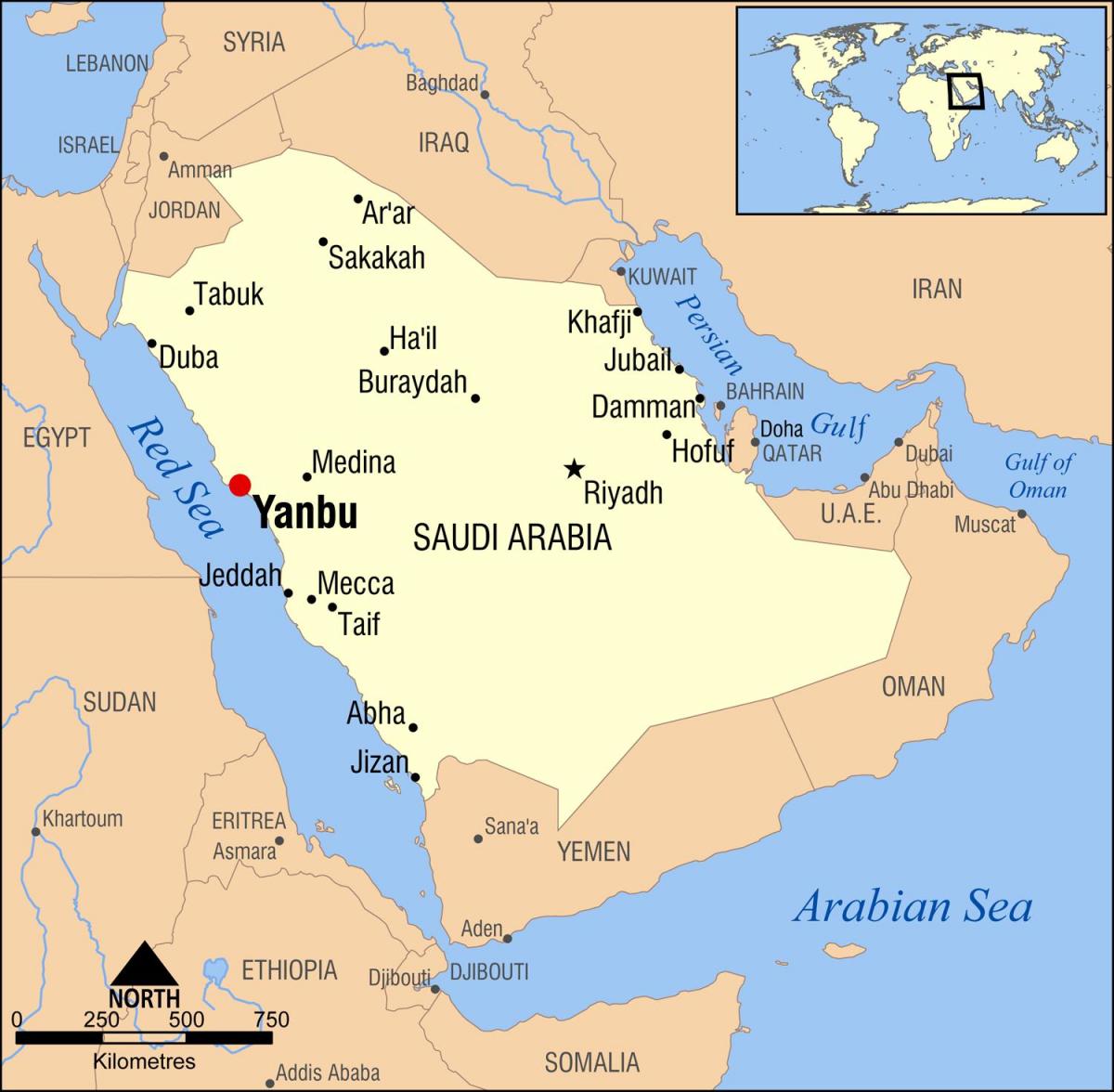 yanbu KSA מפה
