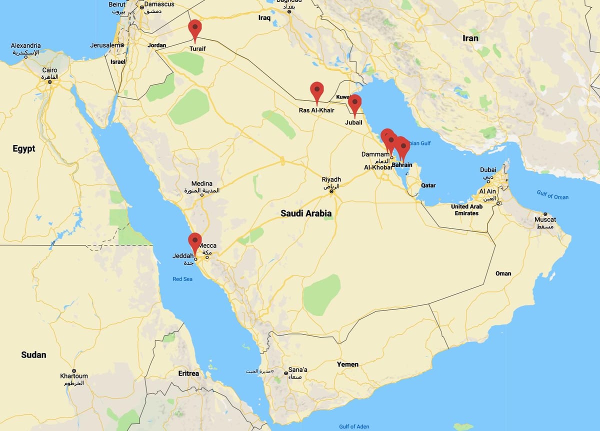 מפה של סעודיה al khobar