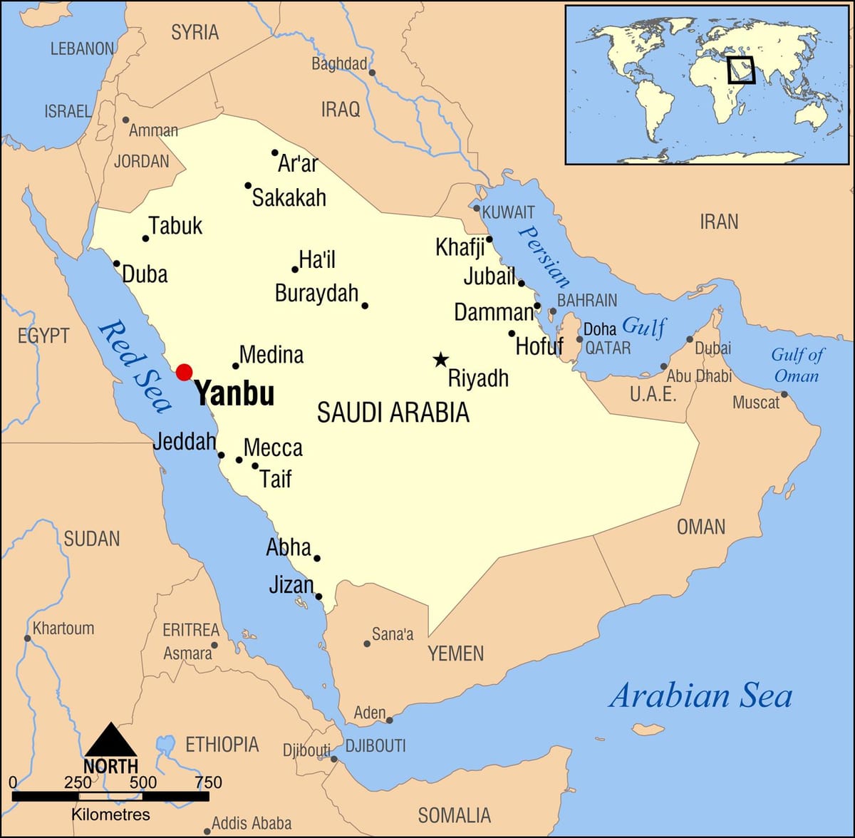 yanbu KSA מפה