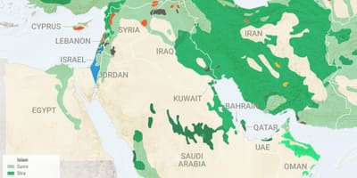 מפה של ערב הסעודית דת