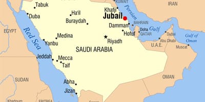 Jubail KSA מפה