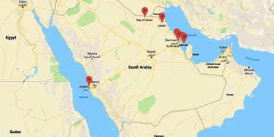 מפה של סעודיה al khobar